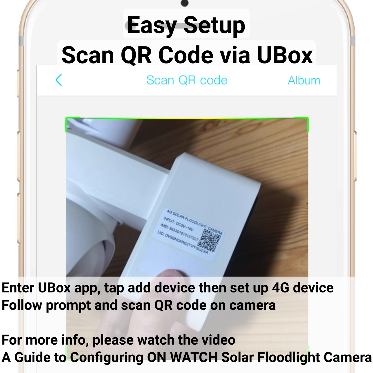 ON WATCH 4G LTE Solar Floodlight Camera, Nonstop Recording, Motion-Activated/Notification/Floodlight/Siren, Pan/Tilt, 2K, Two-Way Talk, 128 GB Storage